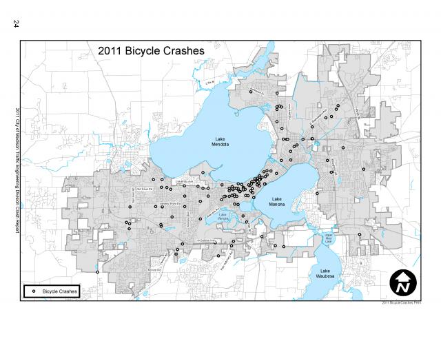 Bikers Beware: City of Madison Bike Crash Map
