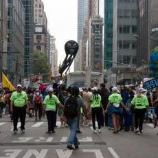 Protest wide shot