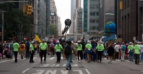 Protest wide shot