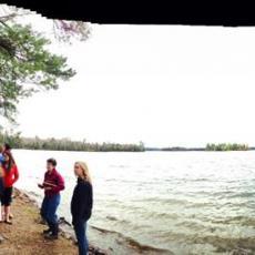 UW students on beach