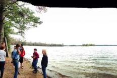 UW students on beach