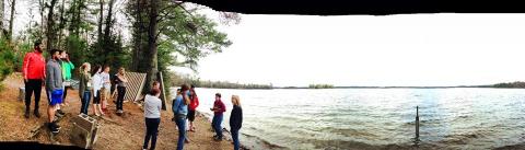 UW students on beach