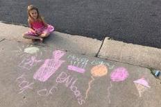 The winner of the chalk art contest from Poynette, Wisconsin (Shelley Kaschinske/Box of Balloons)