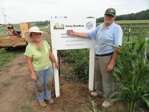 Tom and Rose Ann Parslow at Lacy Garden in Fitchburg. 