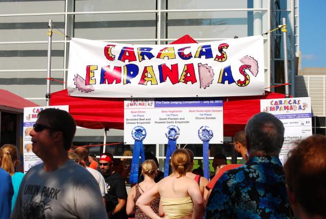 Caracas Empanadas won awards for 'Best Ethnic Dish' (shredded beef and cheese empanada) and Best Vegetarian Dish (sweet plantain and roasted garlic empanada).