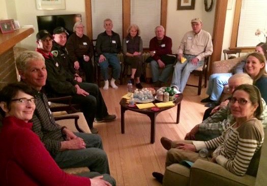 South district neighbors and officers gather for snacks and conversation. (Officer Mike Barcheski / Madison Police Department)