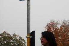 Nancy Garduno at Bus Stop