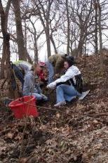 College volunteers in Glenway Children's Park