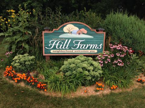 Hill Farms sign