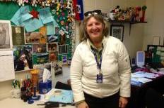 An in-school social worker for Sherman Middle School, Julie Wilke says her role has transitioned from managing behavioral problems, attendance and academic issues, to challenges stemming from homelessness and lack of housing (Abby Becker).