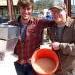Tim Dennison and Jake Austin learn how to brew beer at Madison FoodCamp