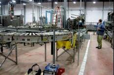 Ale Asylum's new bottling system under construction.