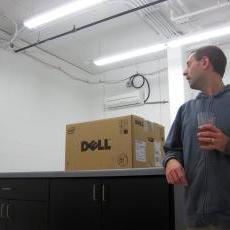 Joe Walts in Ale Asylum Brewery laboratory.