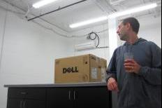 Brewer Joe Walts stands in Ale Asylum's yet-to-be-assembled laboratory.