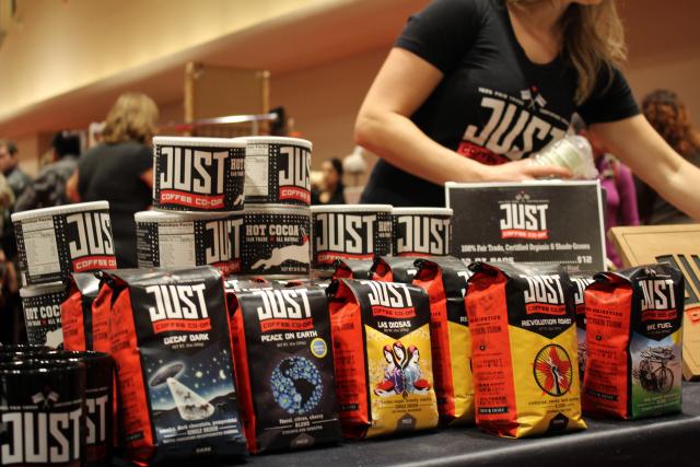 Just Coffee sold products, as well as sponsors of the 19th annual event. (Becca Radix/Madison Commons)