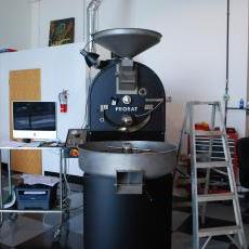 At Kin-Kin, the Johnsons roast 15-pound batches of coffee at a time (Aparna Vidyasagar/Madison Commons).