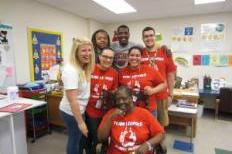 Leopold Elementary School’s behavior support team includes Linda Johnson (seated); second row from left: Stephanie Nagel, Lori Gianpaolo, Dulce Contreras; third row from left: Jeremy Thornton, Vincent Carey and Thomas Casper. (Leopold Elementary)