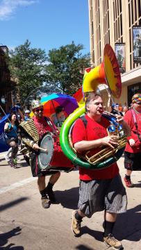 Members of local marching band Forward!