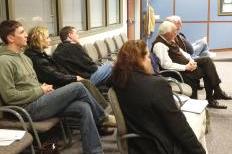 Concerned citizens gathered for a public hearing on rail closings in the Marquette neighborhood