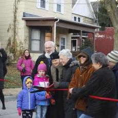 Ribbon cutting Johnson Street