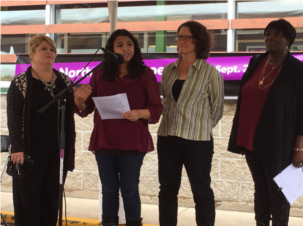 Abha Thakkar and members of the Northside Planning Council discuss plans for ensuring Willy North will best serve the community. (Melissa Behling/Madison Commons)