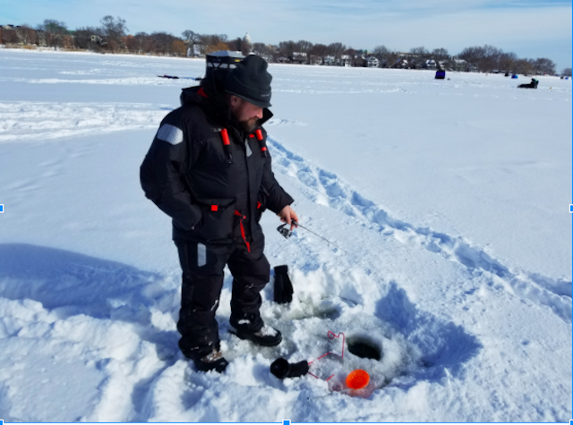 Jason Miele waiting for something to bite (Pawan Naidu/Madison Commons)