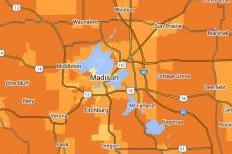 How the Madison region looks on the Location Affordability Portal (Map from U.S. Department of Housing and Urban Development).