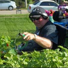 Steve Watering in Gardening for Good