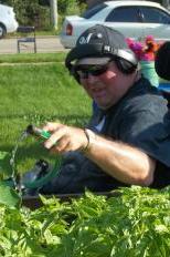 Steve Watering in Gardening for Good