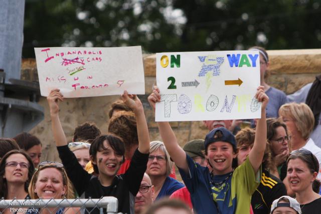 Young fans cheer on Madison's professional Ultimate team, the Radicals. The sport provides opportunities for all ages to participate. (Kimberly Winheim)