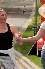 Half marathon water station