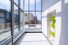 A view from the Central Library's new third floor looking toward the green roof. (Courtesy: Jim Escalante