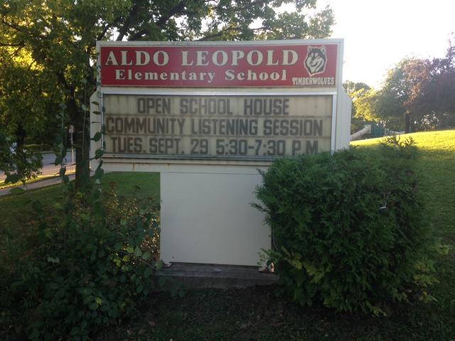 Leopold Elementary School was the site of the first community conversation. Nichols and Cheatham are on a listening tour across the city. (Melissa Behling/Madison Commons)