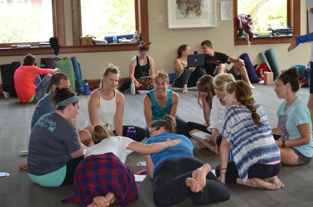 By the end of 2016, Breath for Change will have trained 250 teachers. At the end of June, one group of teachers discussing their lesson plans at the training. (Kate Jungers/Madison Commons)