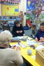 Knittin' for a Mitten: Local women gather to provide warm mittens for school children