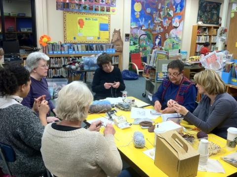 Knittin' for a Mitten: Local women gather to provide warm mittens for school children