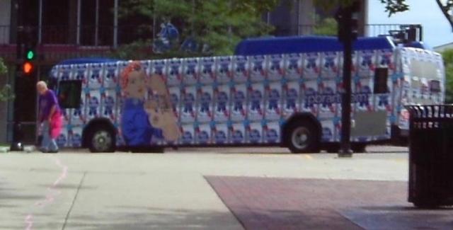 Metro bus, Wrapping, Pabst