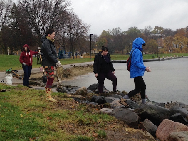 Volunteers endure rain during Madison Parks’ cleanup challenge, while officials brace for ice damage due to high lake levels