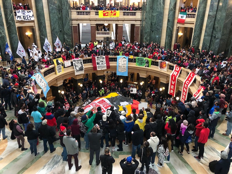 A Day Without Latinx and Immigrants Draws Supporters from Across Wisconsin