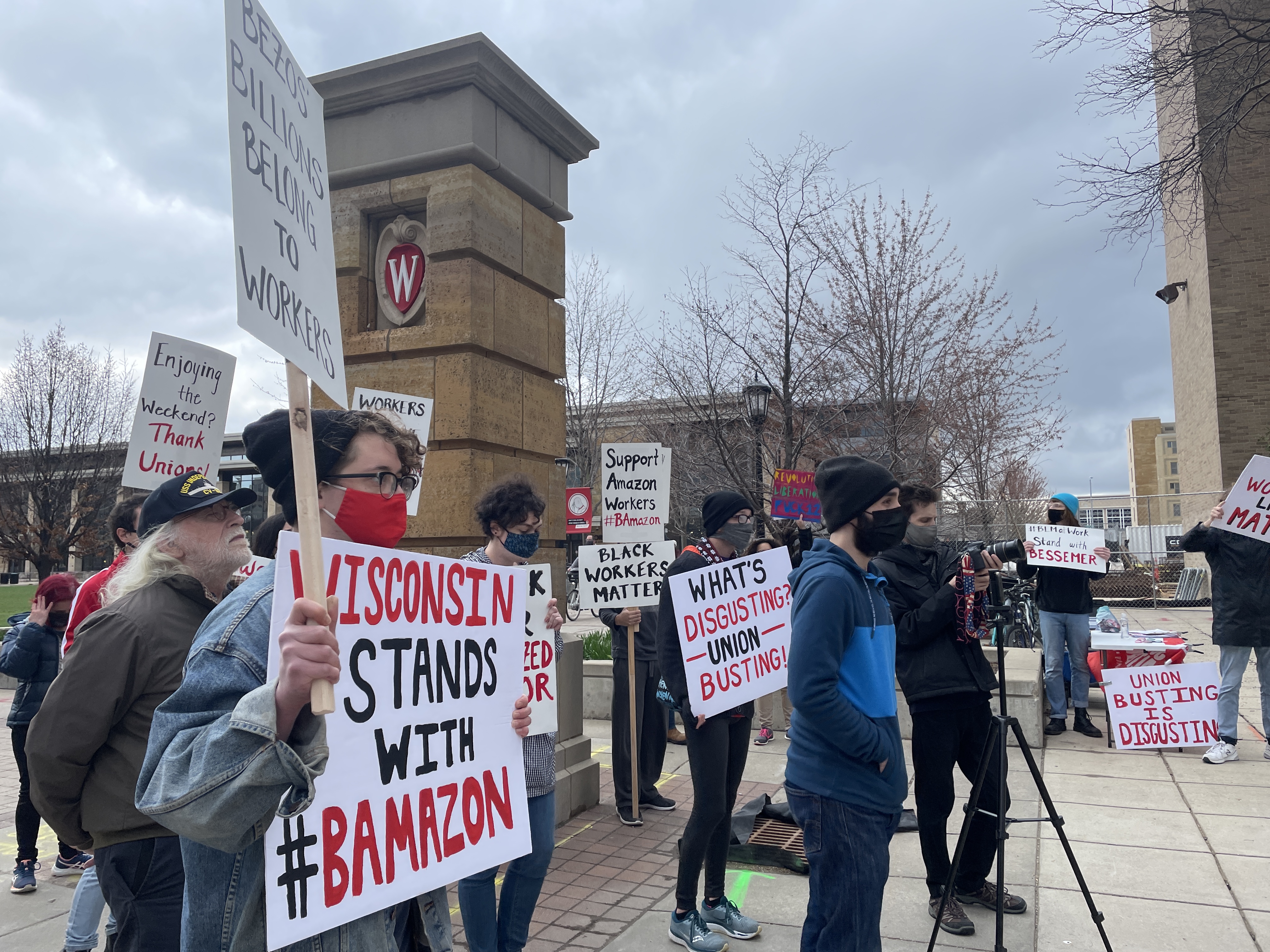 Madison organizations showed solidarity with Amazon workers organizing in Alabama