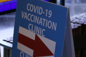 Children’s COVID-19 vaccine clinic sign.