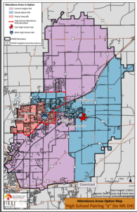 Map of the new school district guidelines.