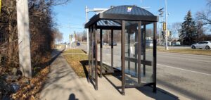 A typical Madison bus stop