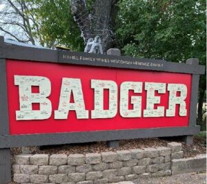 Badger enclosure sign at Vilas Zoo