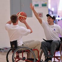 Wheelchair Basketball game for athletes with disabilities.