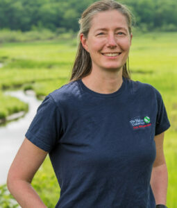 Hannah Spaul, Director of Land Management at The Nature Conservancy, in the field.