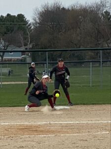 Middleton’s Redders fielding a throw down against Madison Memorial