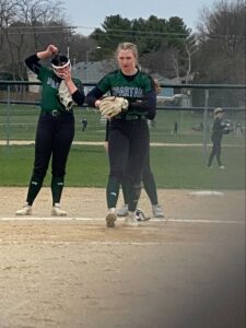 Madison memorial's Jaskowiak throwing a warm-up pitch