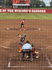 Kaukauna’s Karly Meredith singles up the middle