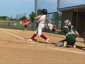 Baker pops a ball up to the left fielder. 